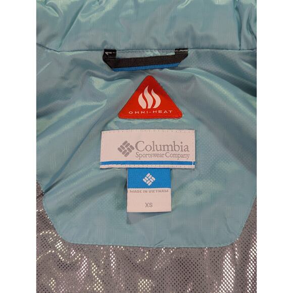 Columbia Omni-Heat Puffer Vest Size XS Teal & Gray Full Zip w/Zipper Pockets - Picture 6 of 13